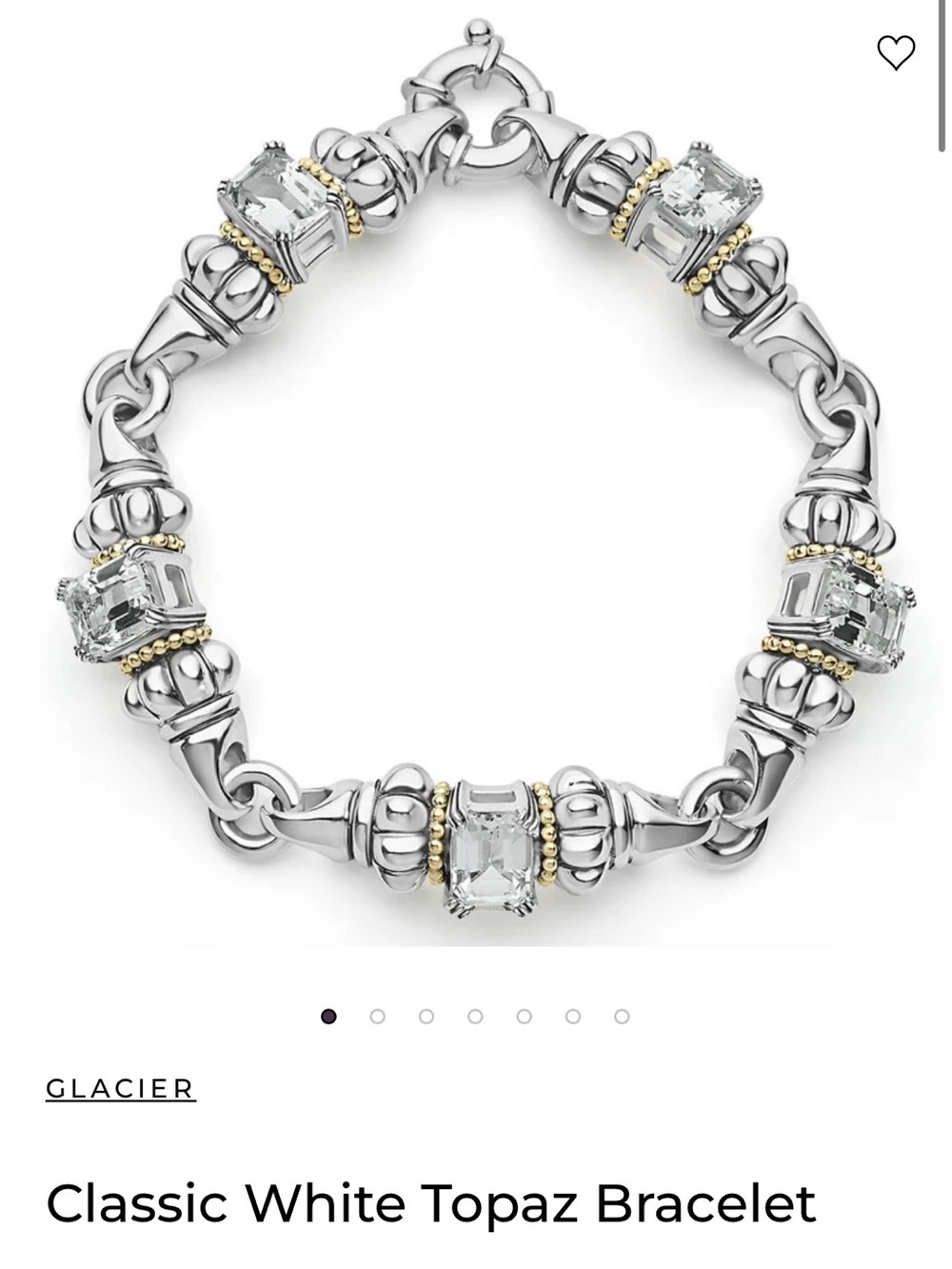 Lagos Sterling Silver Crystal-Link Bracelet - Silver
